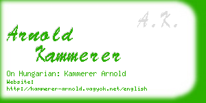arnold kammerer business card